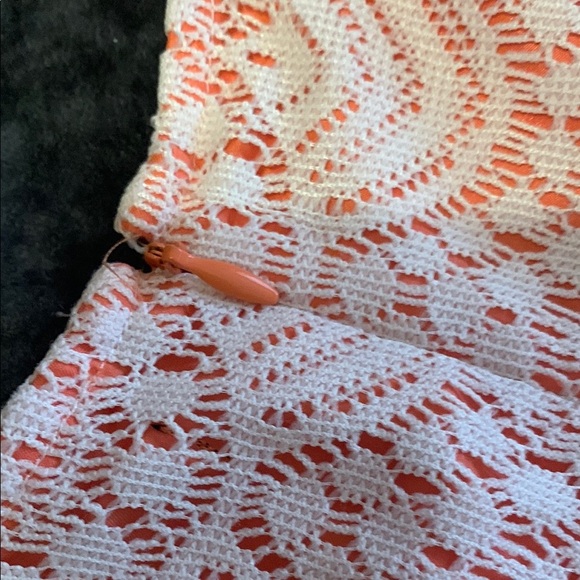 Alex Marie Elegant Lace Dress in Pink and Coral - Picture 8 of 12